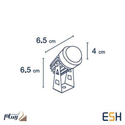 چراغ جت لایت 3 وات IP65 رسام